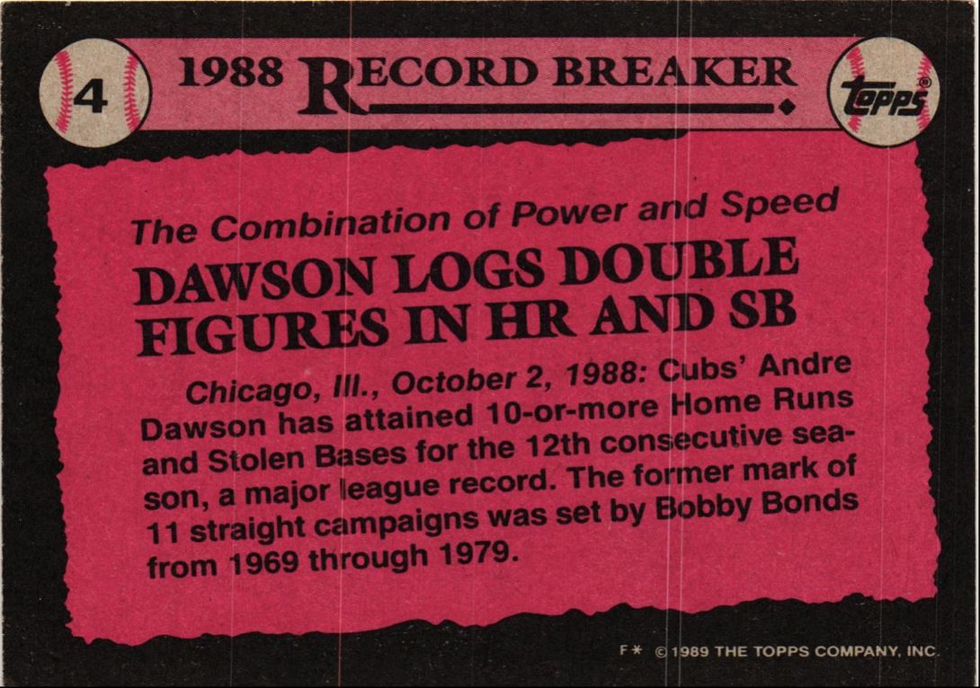 1989 Topps Andre Dawson