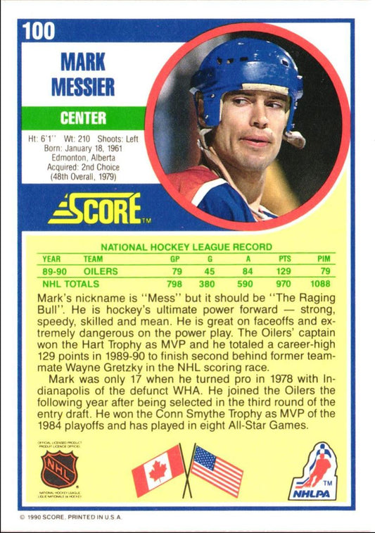 1990 Score Mark Messier