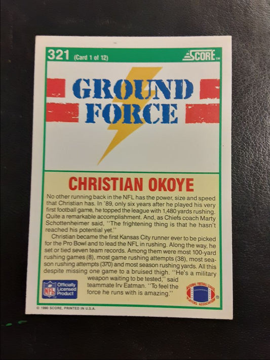 1990 Score Christian Okoye