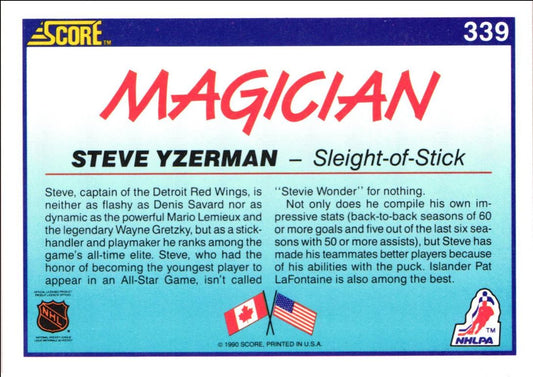 1990 Score Steve Yzerman