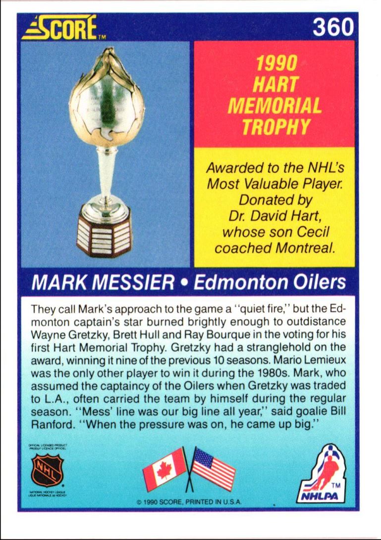 1990 Score Mark Messier