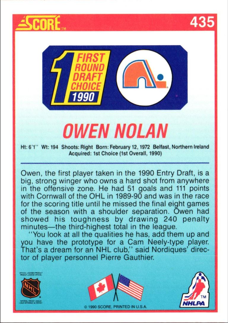 1990 Score Owen Nolan