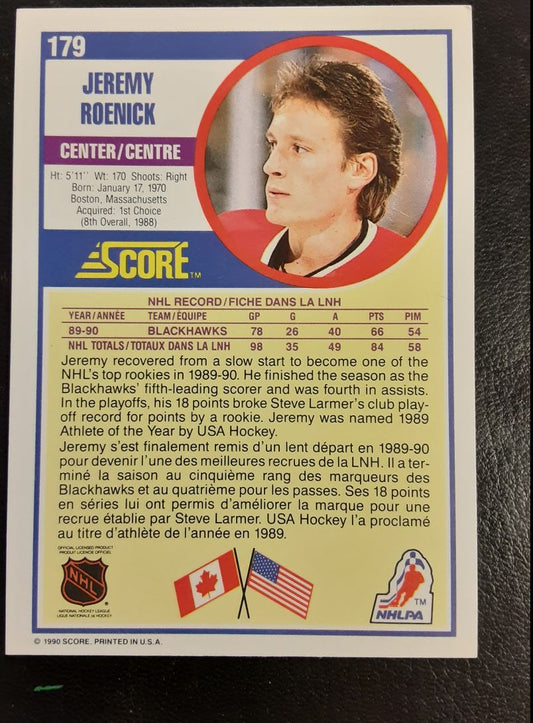 1990 Score Canadian Jeremy Roenick