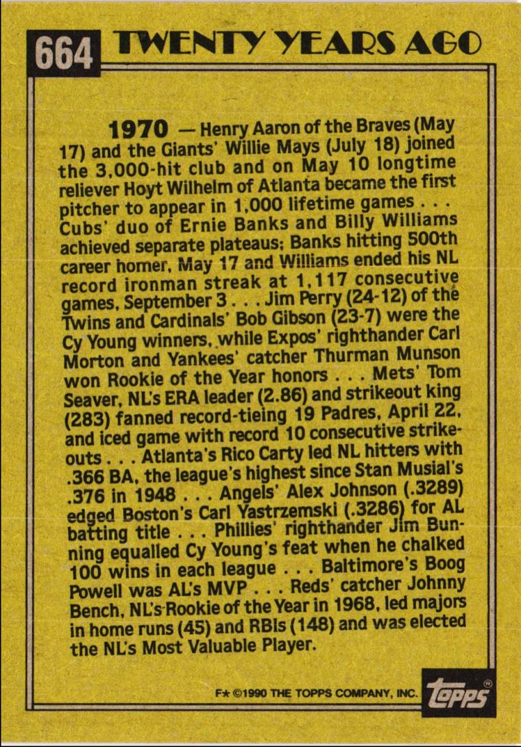 1990 Topps Johnny Bench