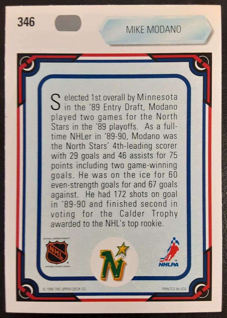 1990 Upper Deck Mike Modano