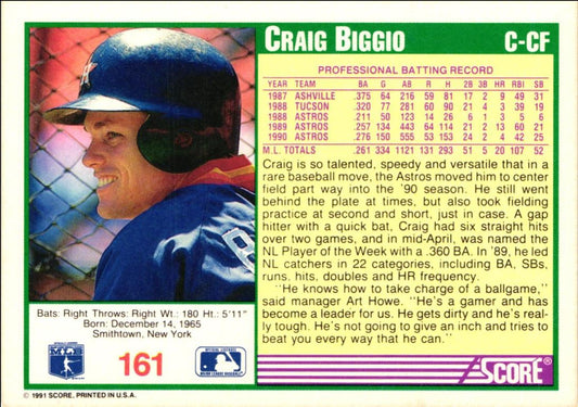 1991 Score Craig Biggio