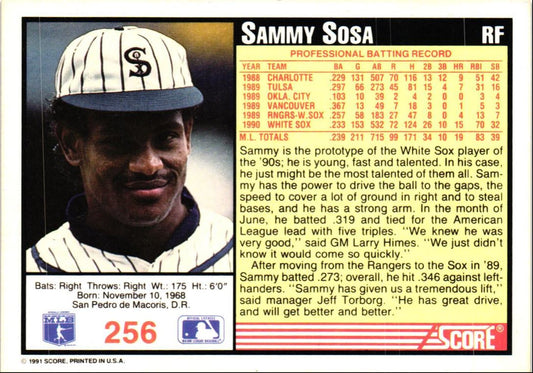 1991 Score Sammy Sosa