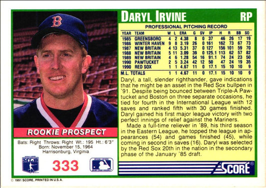 1991 Score Daryl Irvine