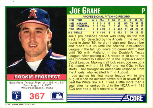 1991 Score Joe Grahe