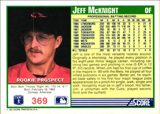 1991 Score Jeff McKnight