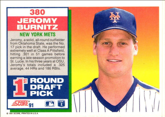 1991 Score Jeromy Burnitz