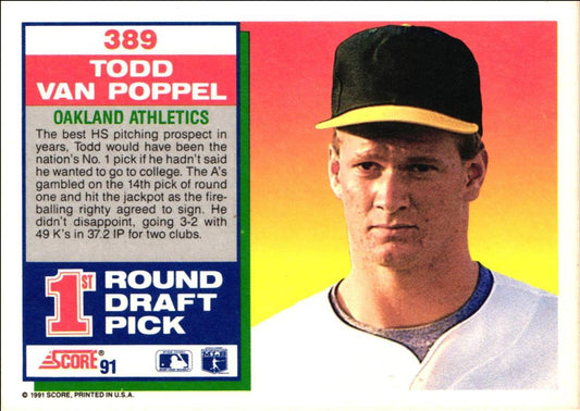 1991 Score Todd Van Poppel