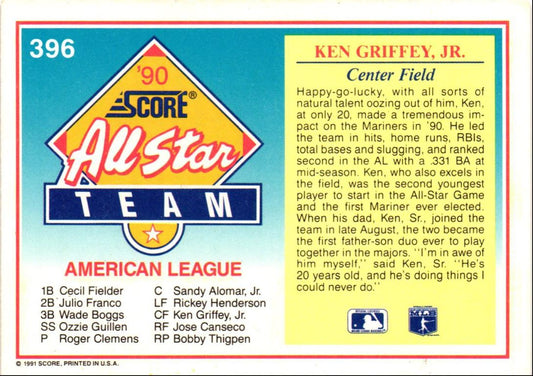 1991 Score Ken Griffey Jr.