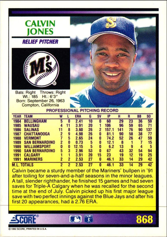 1992 Score Calvin Jones