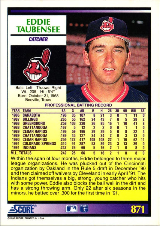 1992 Score Eddie Taubensee