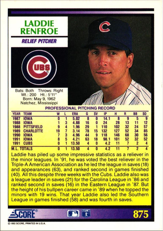 1992 Score Laddie Renfroe