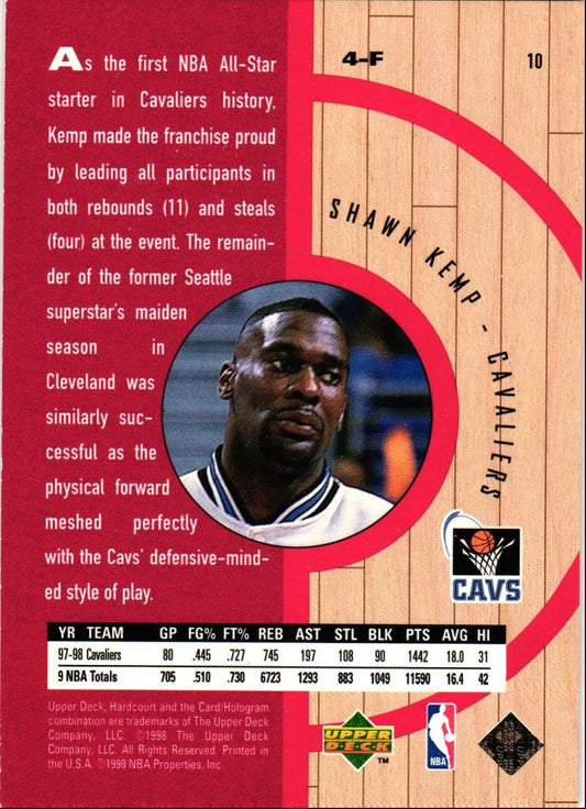 1998 Upper Deck Hardcourt Home Court Advantage Shawn Kemp