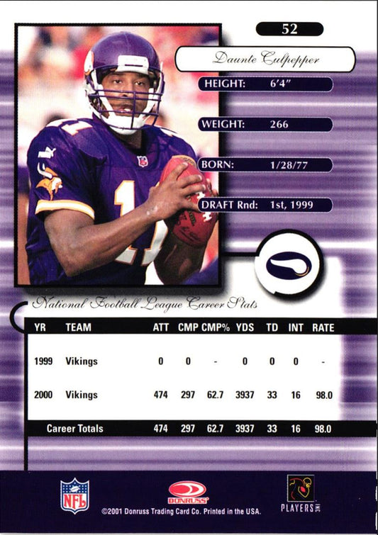 2001 Donruss Elite Daunte Culpepper