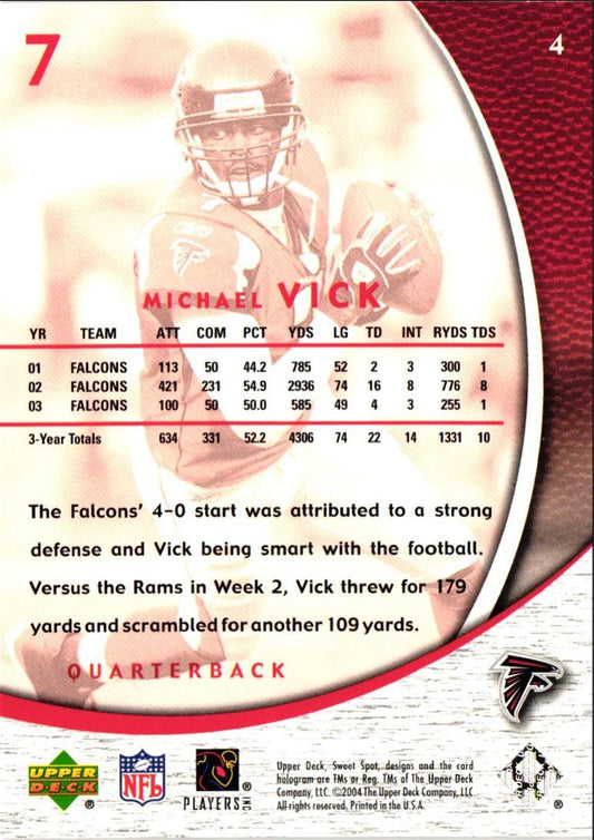 2002 Upper Deck Sweet Spot Michael Vick
