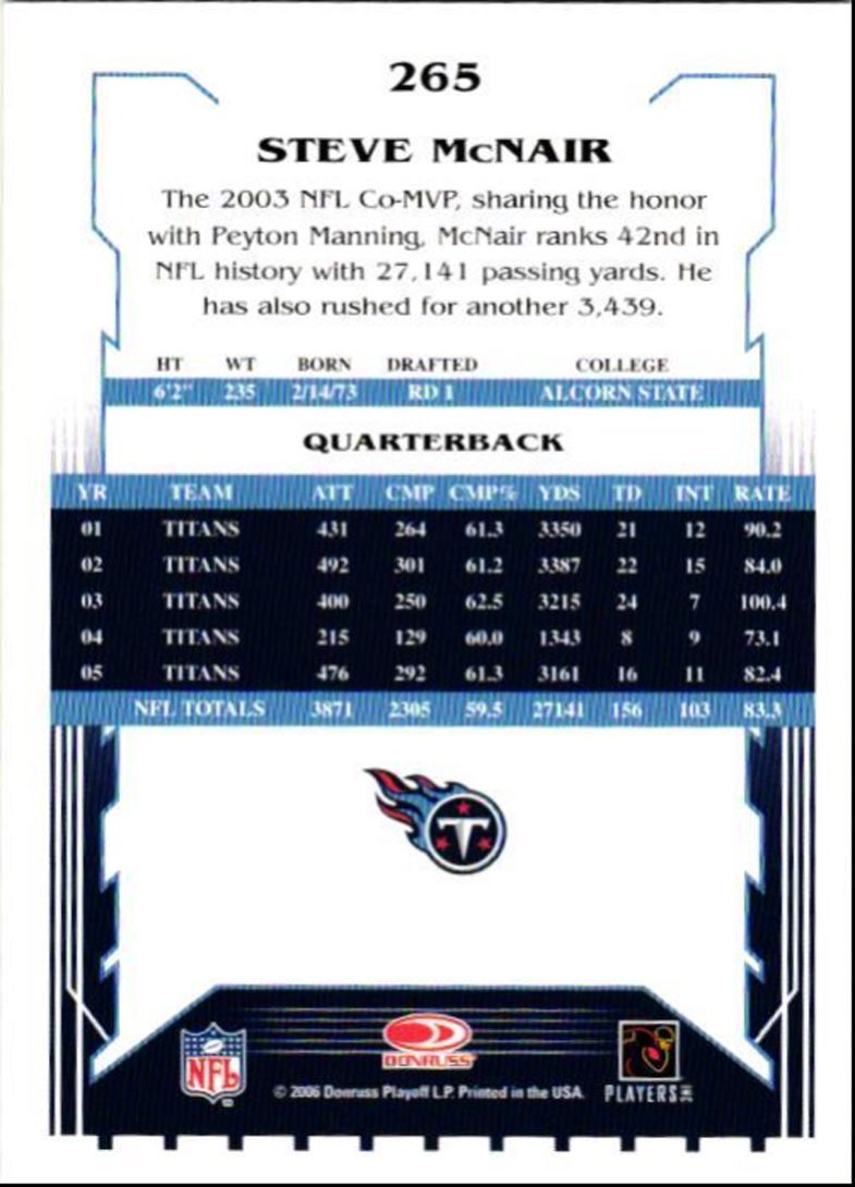 2006 Score Glossy Steve McNair