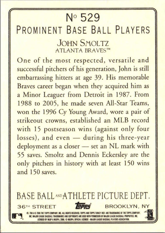 2006 Topps Turkey Red John Smoltz