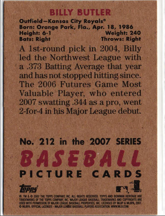 2007 Bowman Heritage Billy Butler