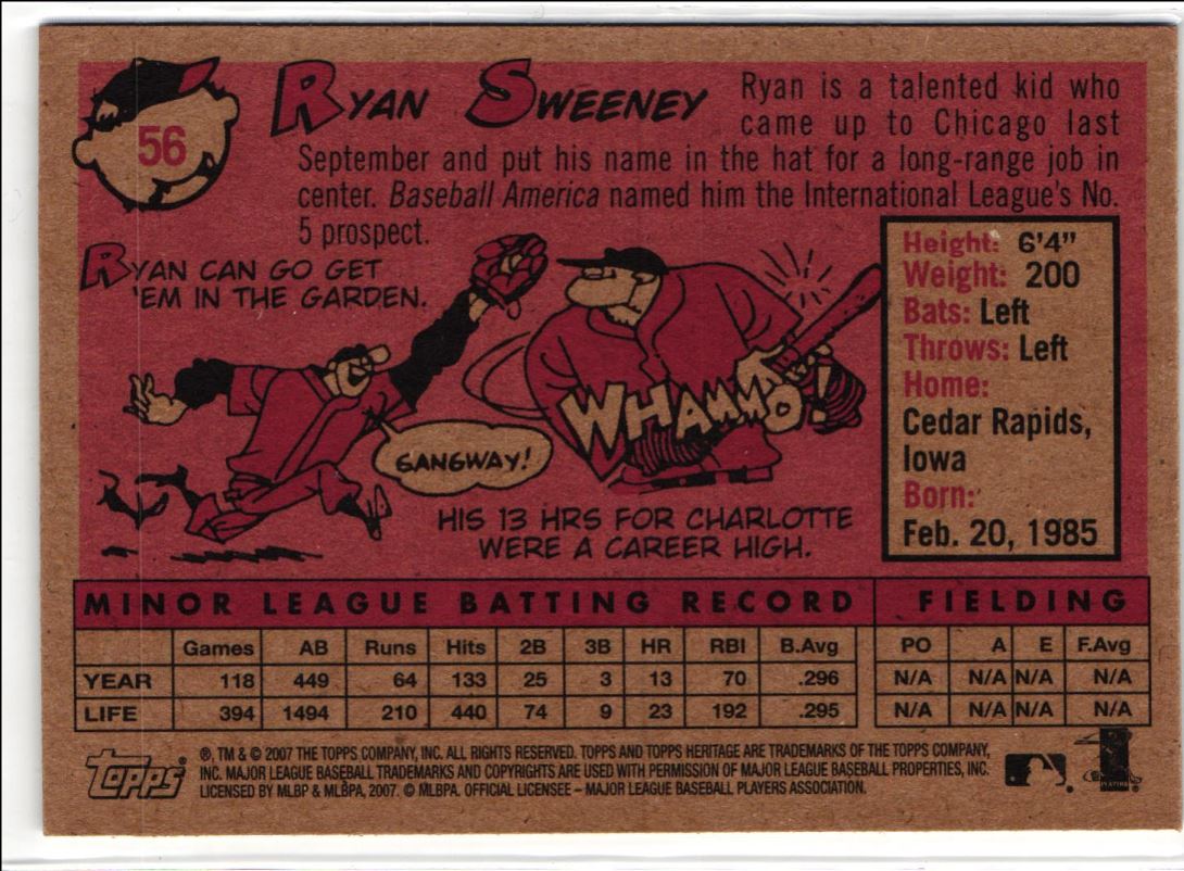 2007 Topps Heritage Ryan Sweeney