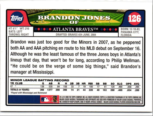 2008 Topps Brandon Jones