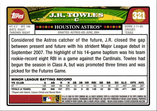 2008 Topps J.R. Towles