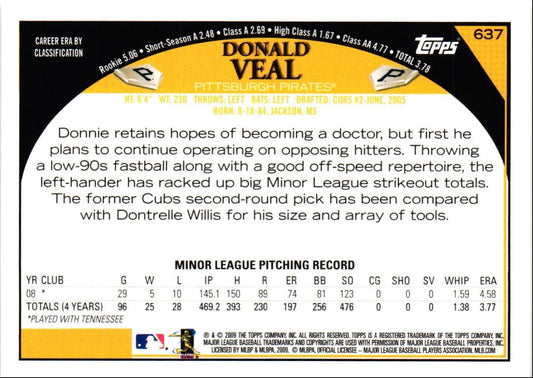 2009 Topps Donald Veal