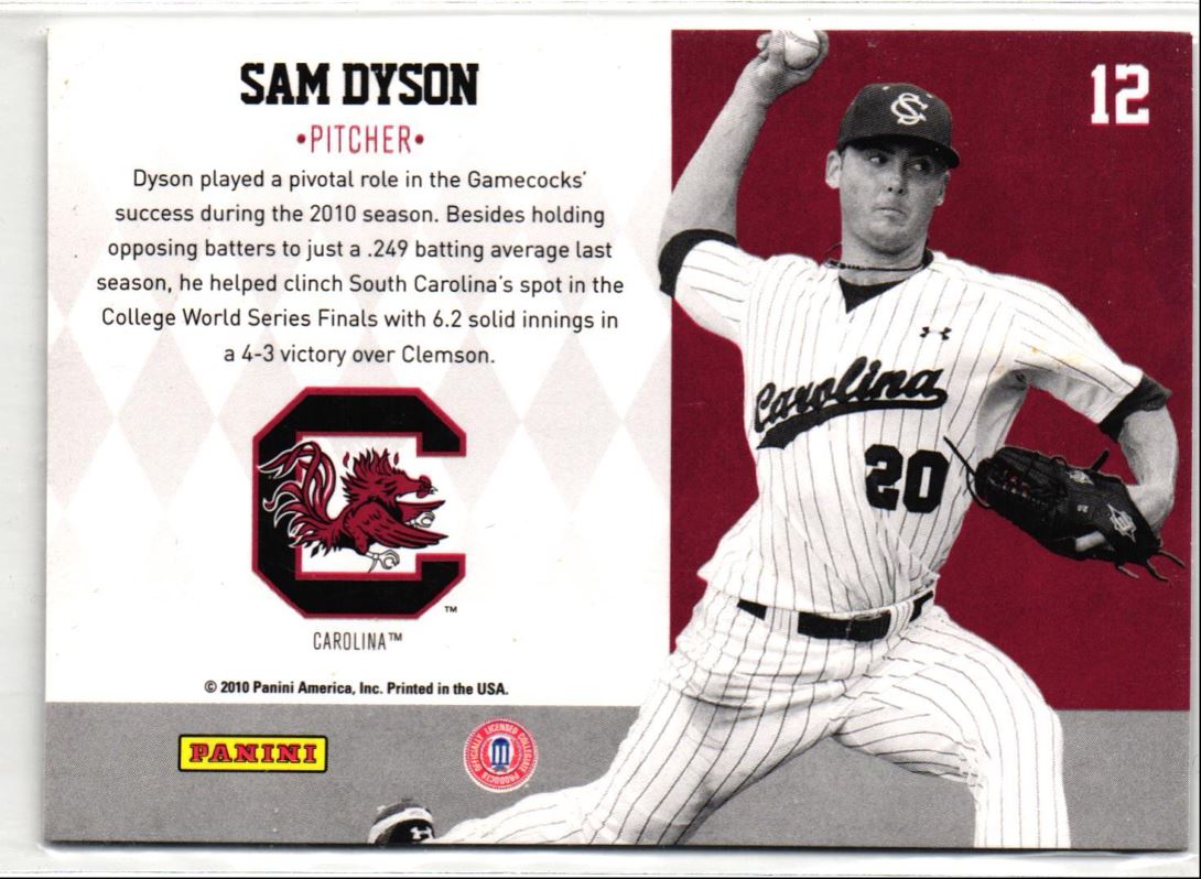2010 Donruss Elite Extra Edition School Colors Sam Dyson