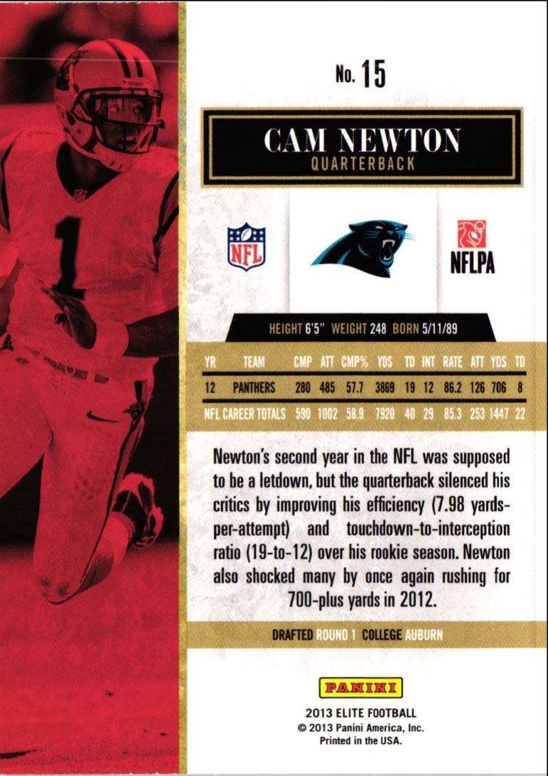 2013 Donruss Elite Cam Newton