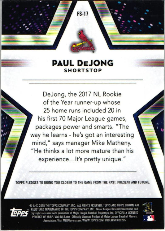 2018 Topps Chrome Future Stars Paul DeJong
