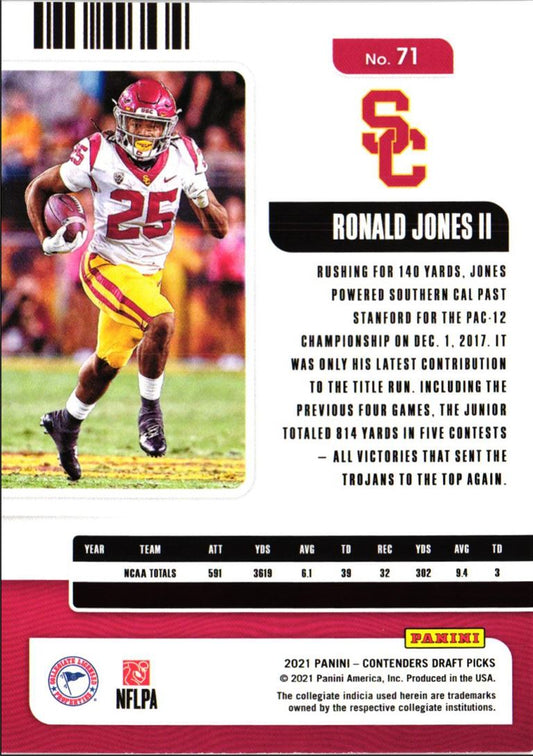 2021 Panini Contenders Draft Picks Ronald Jones II