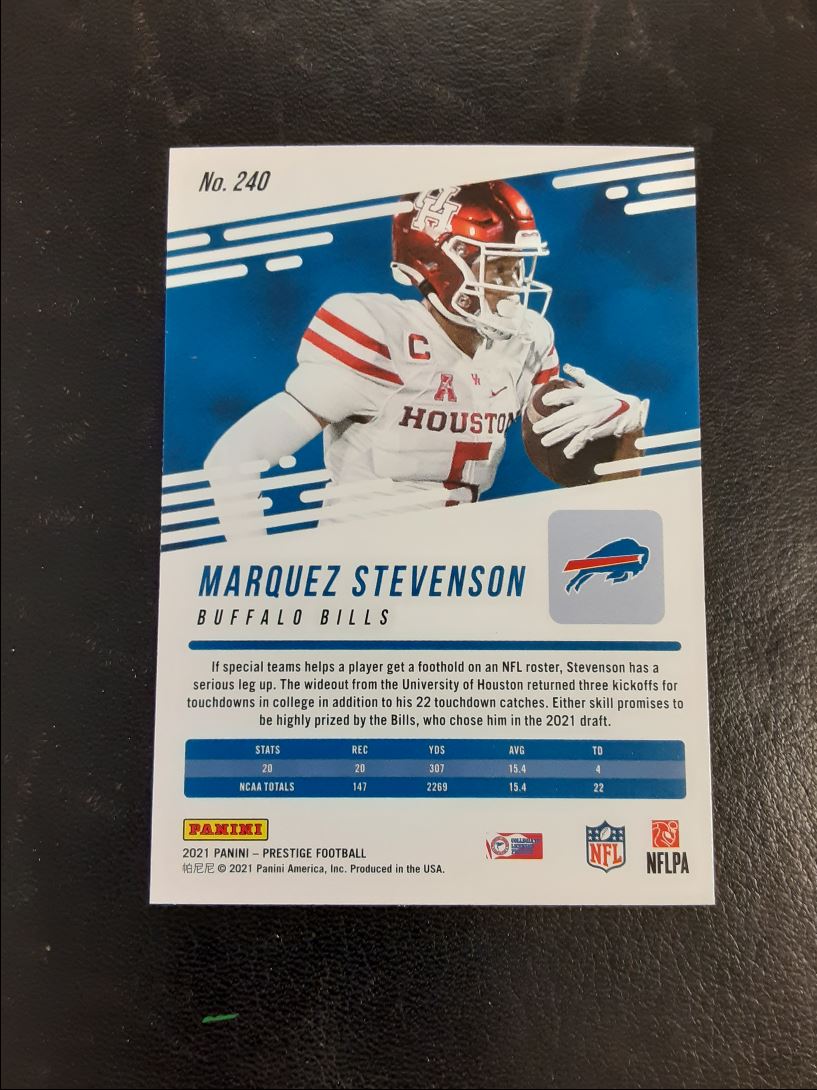 2021 Panini Prestige Marquez Stevenson