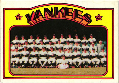 1972 Topps New York Yankees