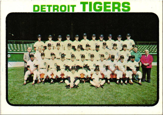 1973 Topps Tigers Team Photo/Records