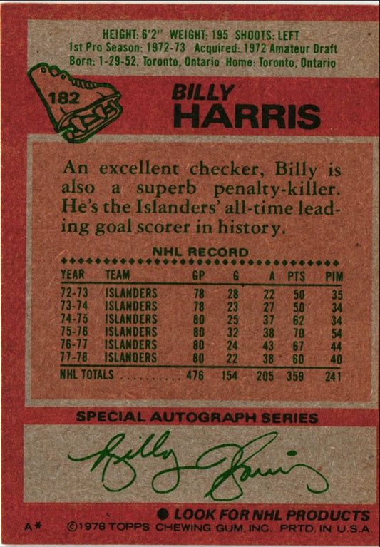 1978 Topps Billy Harris