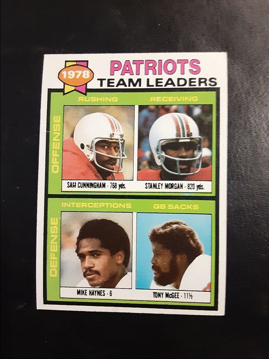 1979 Topps Sam Cunningham/Stanley Morgan/Mike Haynes/Tony McGee