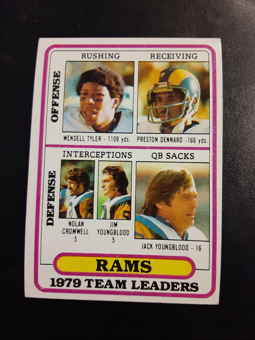 1980 Topps Wendell Tyler/Preston Dennard/Nolan Cromwell/Jim Youngblood/Jack Youngblood