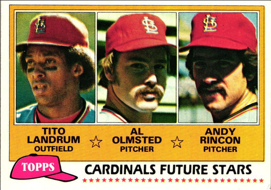 1981 Topps Cardinals Future Stars - Tito Landrum/Al Olmsted/Andy Rincon