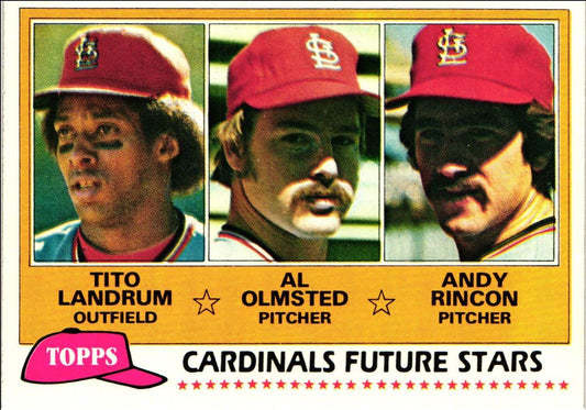 1981 Topps Cardinals Future Stars - Tito Landrum/Al Olmsted/Andy Rincon