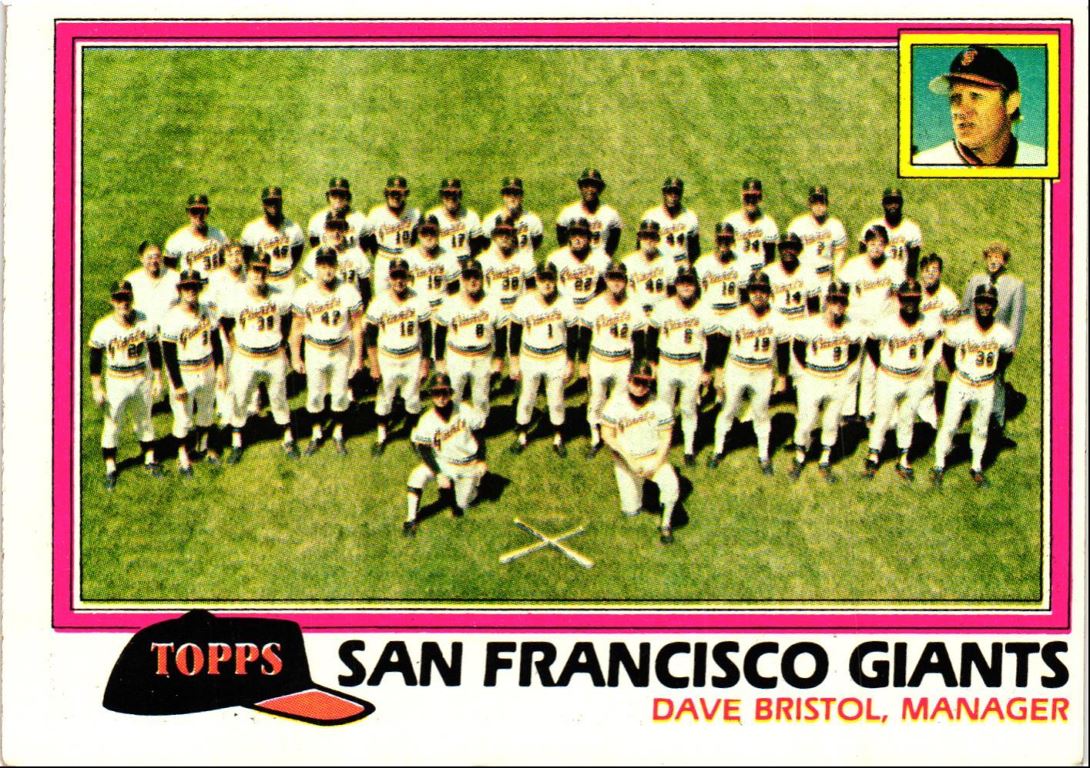 1981 Topps San Francisco Giants - Dave Bristol