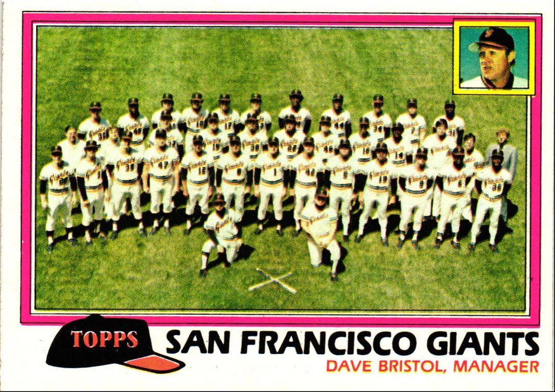 1981 Topps San Francisco Giants - Dave Bristol