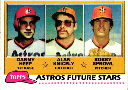 1981 Topps Astros Future Stars - Danny Heep/Alan Knicely/Bobby Sprowl