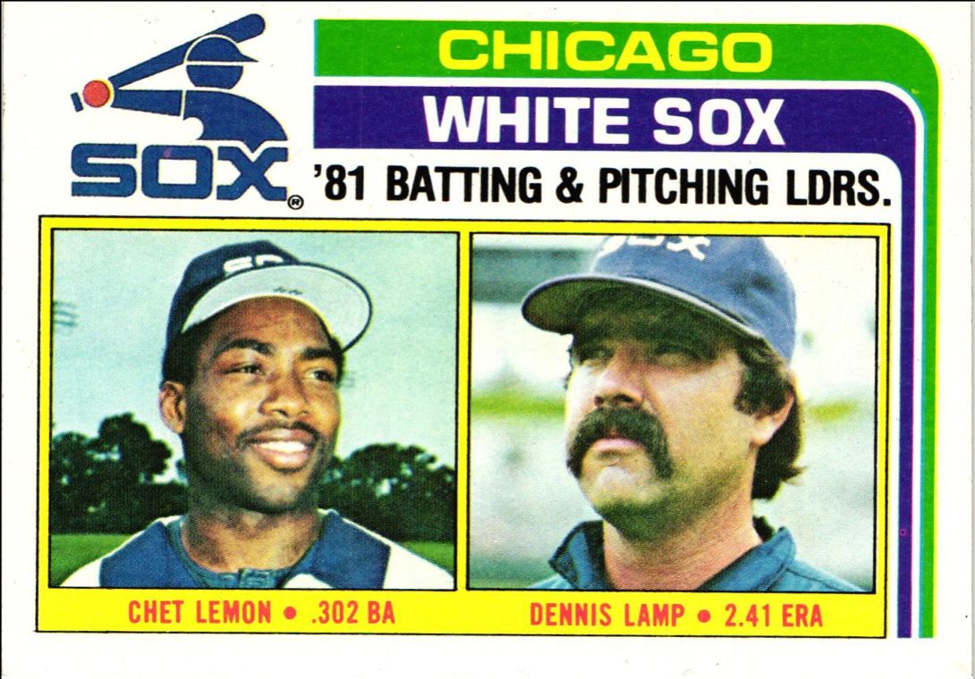 1982 Topps White Sox Team Leaders - Chet Lemon/Dennis Lamp