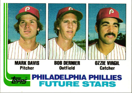 1982 Topps Phillies Future Stars - Mark Davis/Bob Dernier/Ozzie Virgil