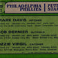 1982 Topps Phillies Future Stars - Mark Davis/Bob Dernier/Ozzie Virgil