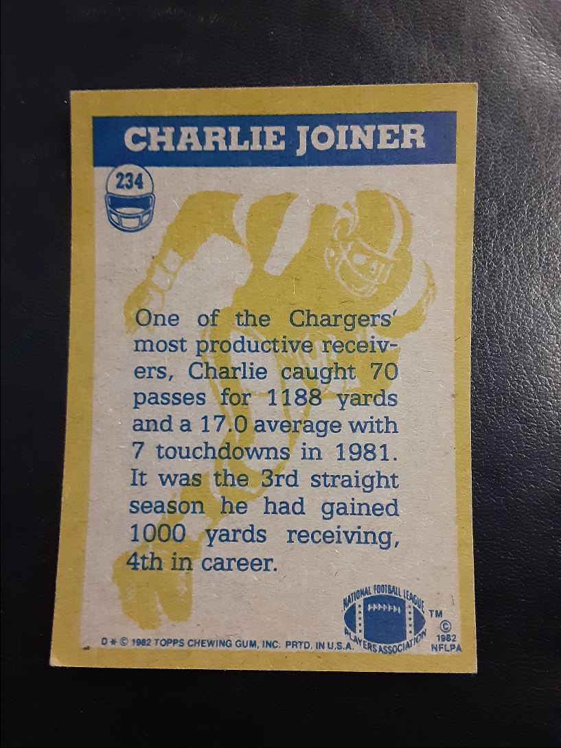 1982 Topps Charlie Joiner