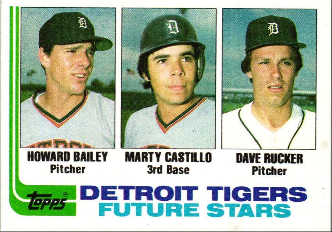 1982 Topps Tigers Future Stars - Howard Bailey/Marty Castillo/Dave Rucker